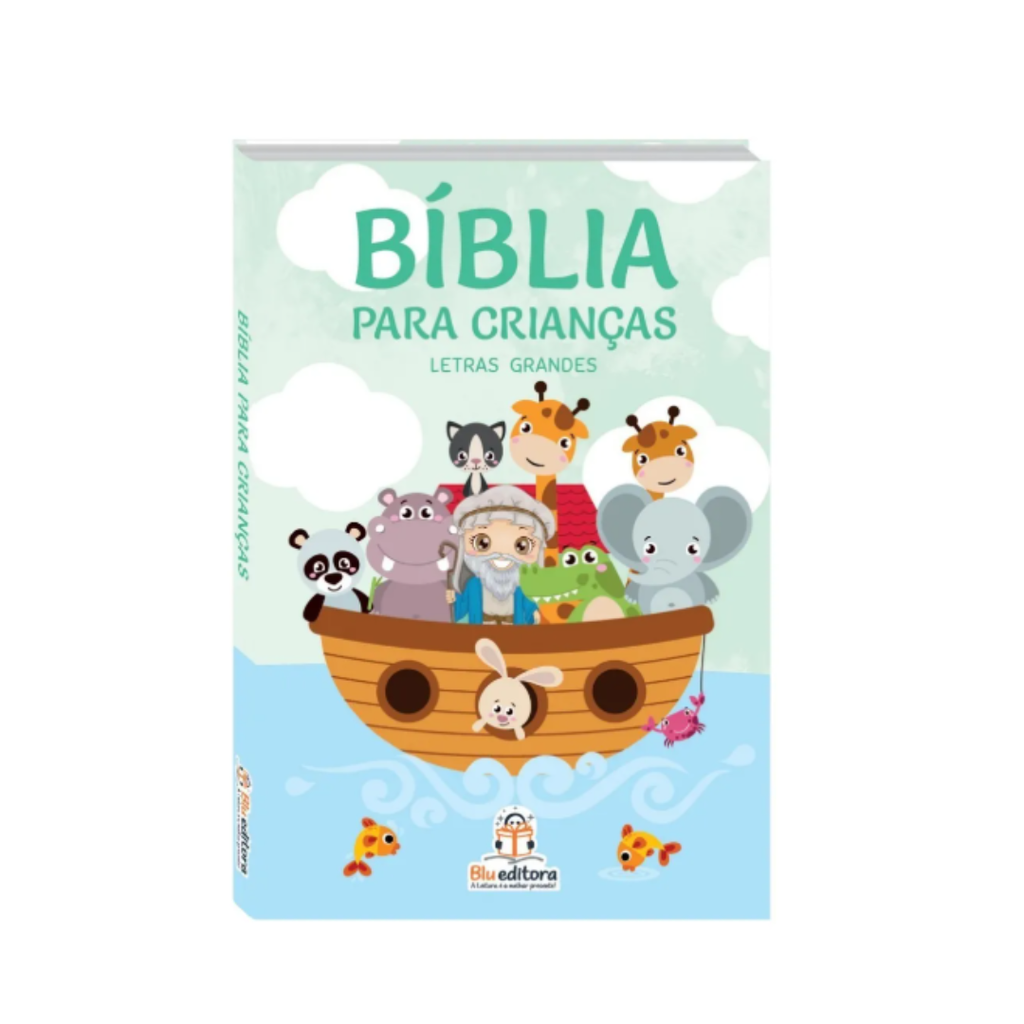 Bíblia Infantil Para Criança Letras Grandes Colorido Capa Dura Leitura E Atividades
