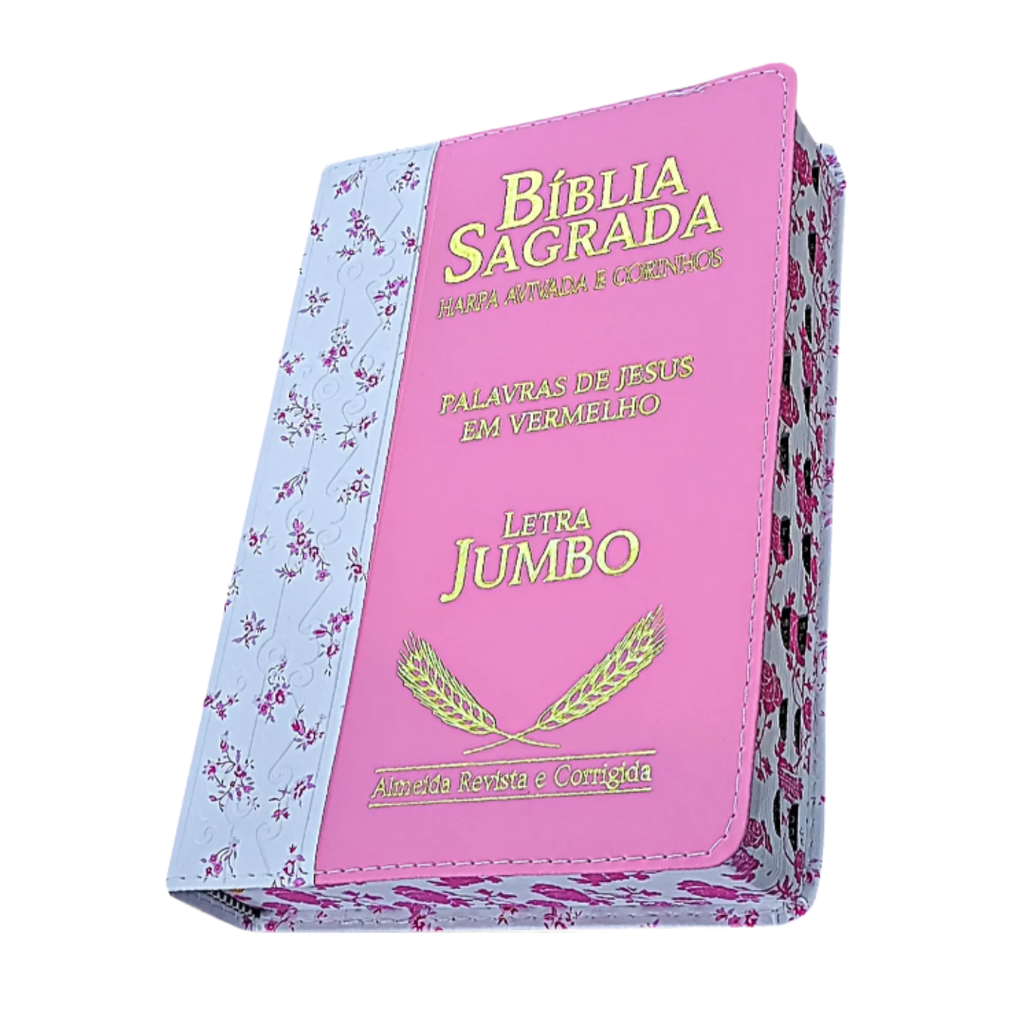 Bíblia Jumbo Letra Extra Gigante Harpa Luxo Feminina