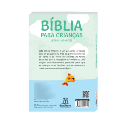 Bíblia Infantil Para Criança Letras Grandes Colorido Capa Dura Leitura E Atividades