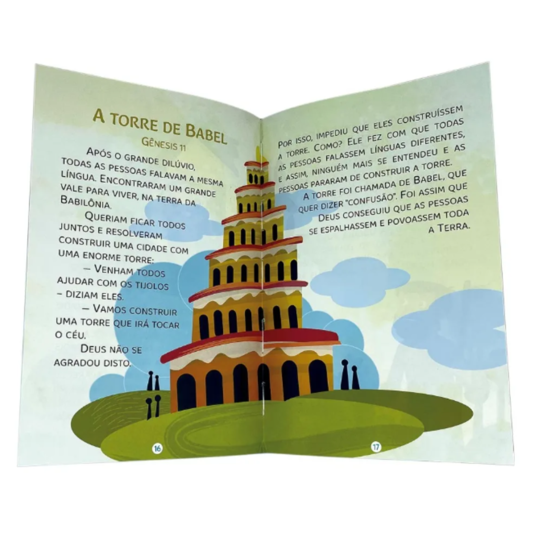 Bíblia Infantil Para Criança Letras Grandes Colorido Capa Dura Leitura E Atividades